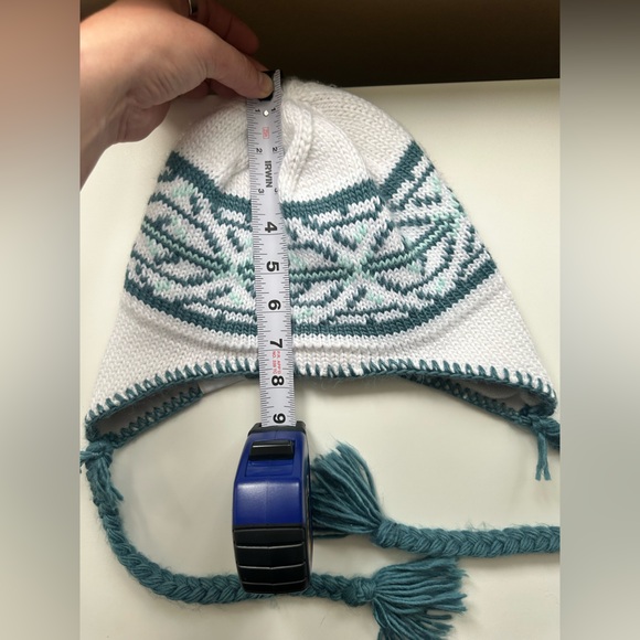 Columbia Winter Knit Hat/Toque with Braided Strings (lined) - Picture 3 of 7